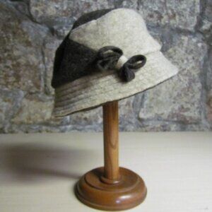Soprattutto Cappelli Vintage Brown Wool Bucket Hat Soft & Warm Made in Italy